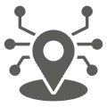 GPS symbol with digital connections