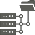 Data storage and network icon