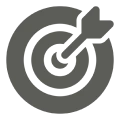 Bullseye icon with centered arrow